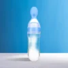 Silicone Baby Feeding Bottle with Spoon – Soft Squeeze, Mess-Free Baby Food Dispenser Silicone Baby Feeding Bottle with Spoon – Soft Squeeze, Mess-Free Baby Food Dispenser