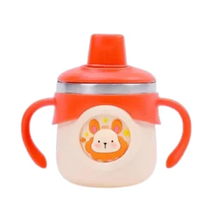 Leak-Proof Baby Sipper Cup with Handles Cute Lion Print | 240ml Leak-Proof Baby Sipper Cup with Handles Cute Lion Print | 240ml