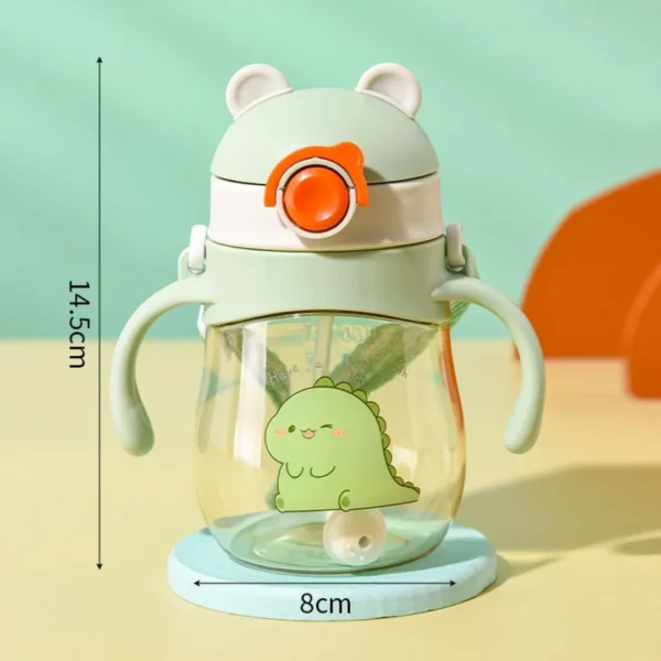 Cute Dinosaur Baby Sipper Bottle with Silicone Straw – Spill-Proof, BPA-Free, Easy Grip, 300ml Cute Dinosaur Baby Sipper Bottle with Silicone Straw – Spill-Proof, BPA-Free, Easy Grip, 300ml