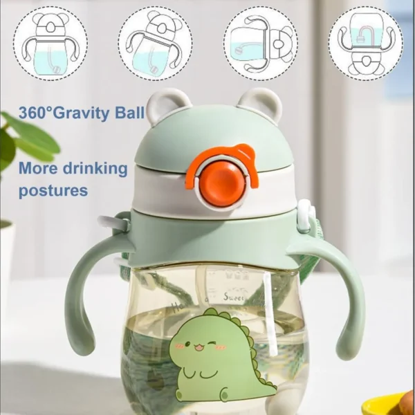 Cute Dinosaur Baby Sipper Bottle with Silicone Straw – Spill-Proof, BPA-Free, Easy Grip, 300ml Cute Dinosaur Baby Sipper Bottle with Silicone Straw – Spill-Proof, BPA-Free, Easy Grip, 300ml