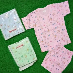Babyput 3-Piece Unisex Baby Cotton Shirt and Shorts Set – Soft & Breathable Newborn Outfit (0 Size) Babyput 3-Piece Unisex Baby Cotton Shirt and Shorts Set – Soft & Breathable Newborn Outfit (0 Size)